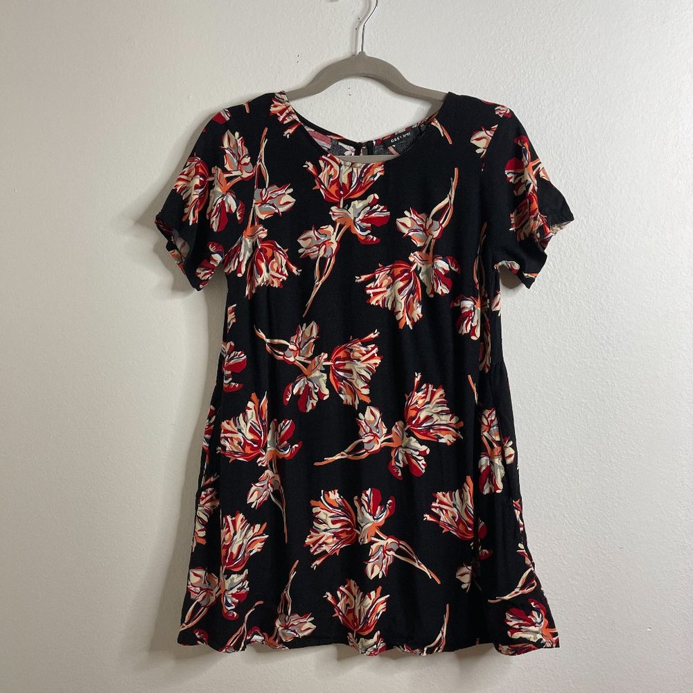 OBEY Black Floral Print Dress